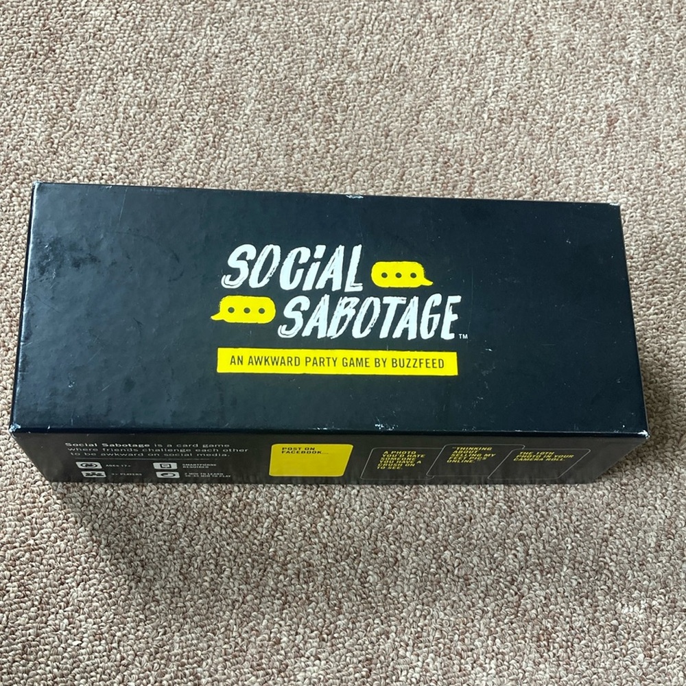 🌷5/$25 Social Sabotage Card Game By Buzzfeed